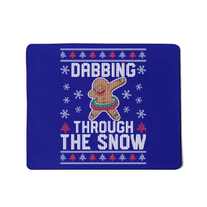 Dabbing Through The Snow Gingerbread Christmas Dab Dance Funny Gift Mousepad