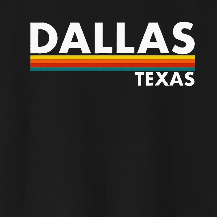 Dallas Texas Tx Retro Stripes Women's Crop Top Tee