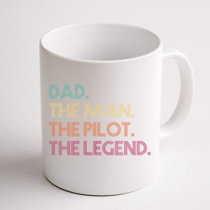 Dad The The Pilot The Legend Vintage Gift Front & Back Coffee Mug