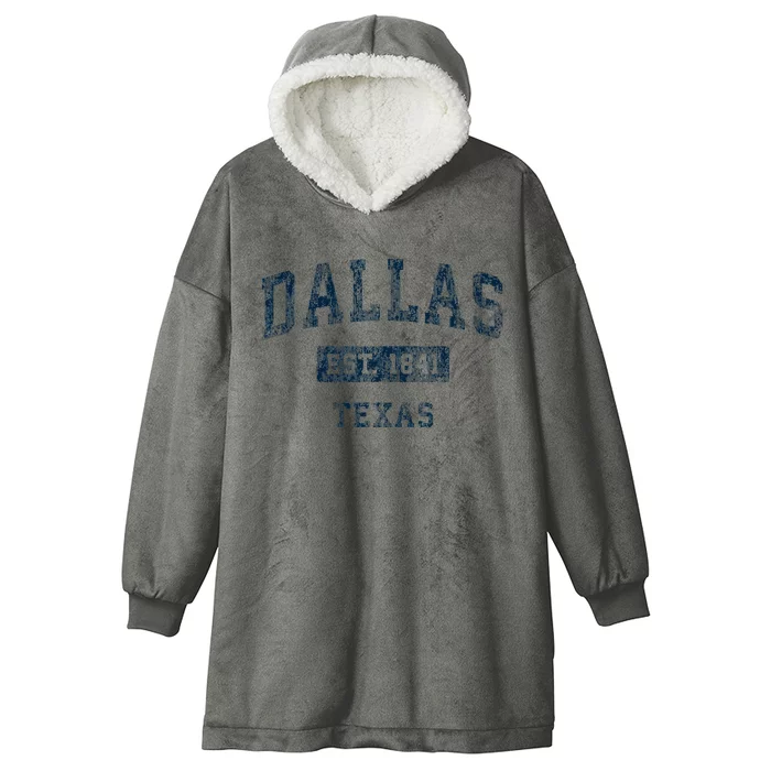 Dallas Texas Tx Vintage Hooded Wearable Blanket