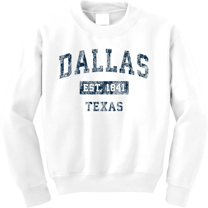 Dallas Texas Tx Vintage Kids Sweatshirt