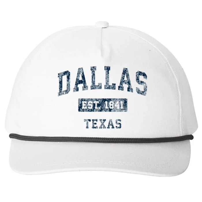 Dallas Texas Tx Vintage Snapback Five-Panel Rope Hat