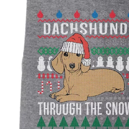 Dachshund Through The Snow Ugly Christmas Gift Doggie 3-End Fleece Hoodie