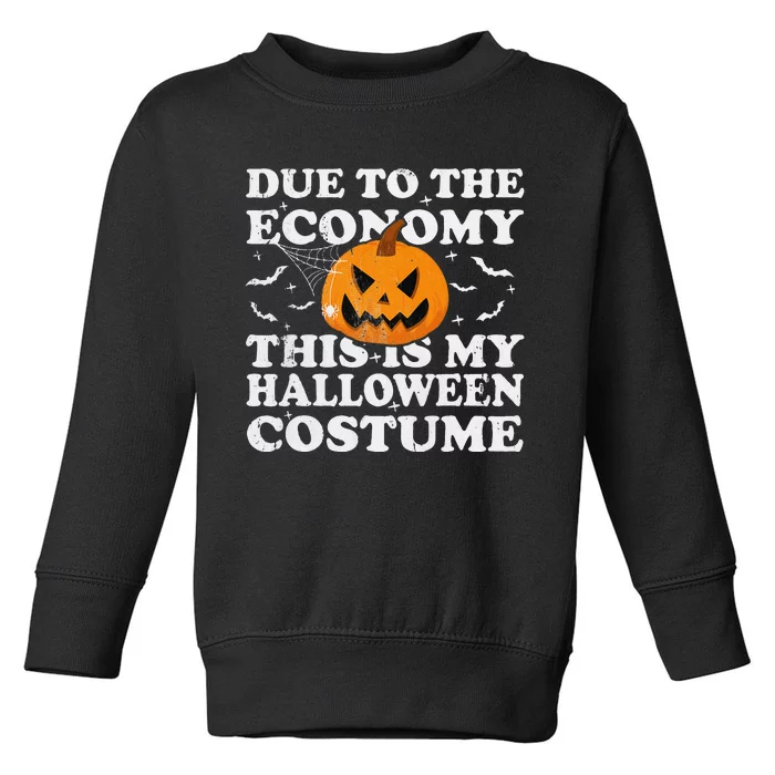 Due To The Economy This Is My Halloween Toddler Sweatshirt