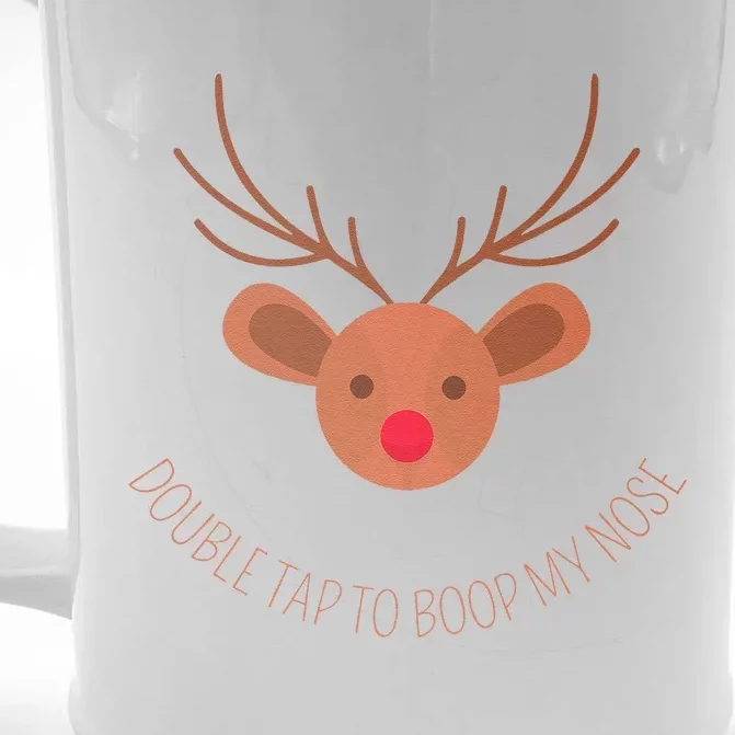 Double Tap To Boop My Nose Christmas Front & Back Beer Stein