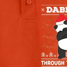 Dabbing Through The Snow Panda Dab Ugly Christmas Sweater Gift Dry Zone Grid Performance Polo