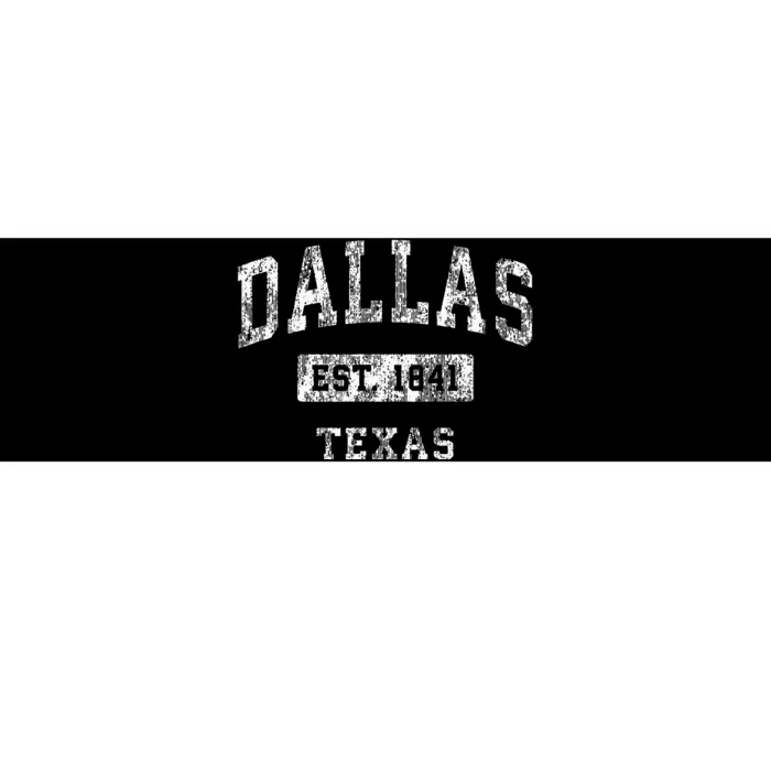 Dallas Texas Tx Vintage Established Sports Bumper Sticker