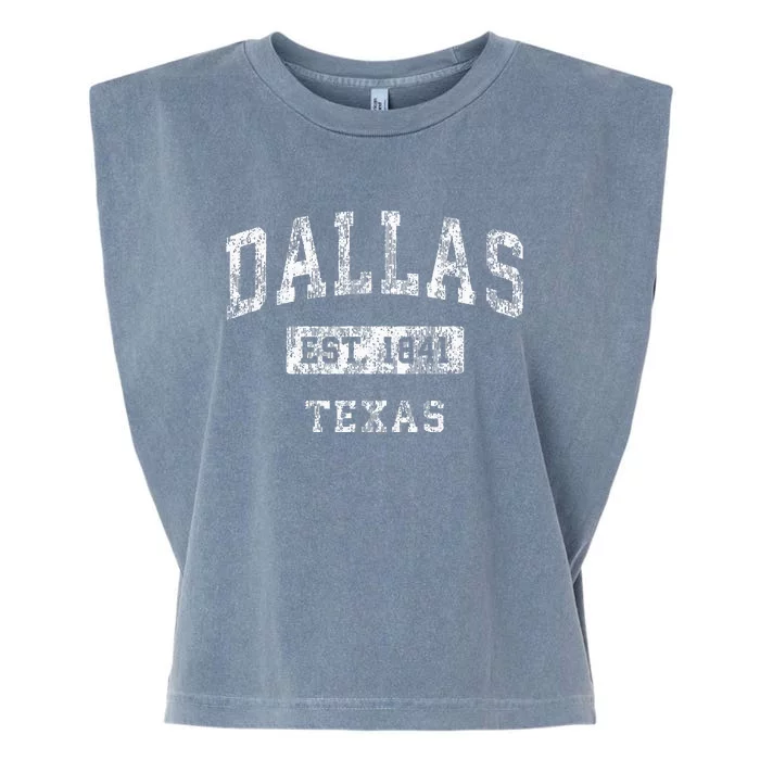 Dallas Texas Tx Vintage Established Sports Garment-Dyed Women's Muscle Tee