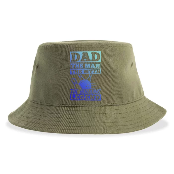 Dad The The Myth The Bowling Legend Athletics Great Gift Sustainable Bucket Hat