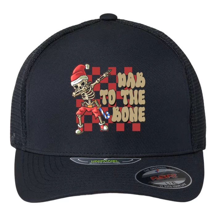 Dab To The Bone Funny Halloween Skeleton Flexfit Unipanel Trucker Cap