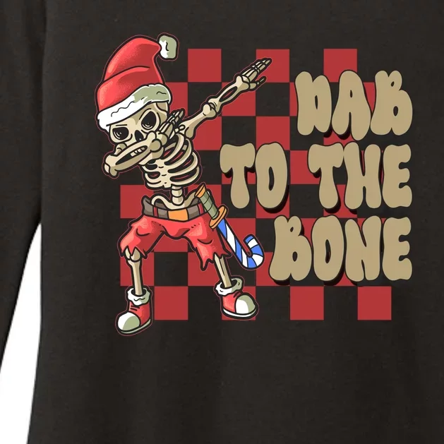 Dab To The Bone Funny Halloween Skeleton Womens CVC Long Sleeve Shirt