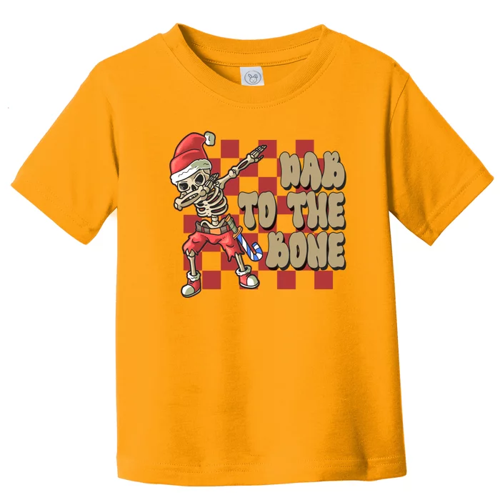 Dab To The Bone Funny Halloween Skeleton Toddler T-Shirt