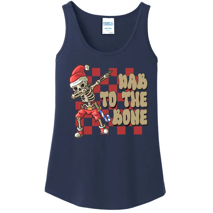 Dab To The Bone Funny Halloween Skeleton Ladies Essential Tank