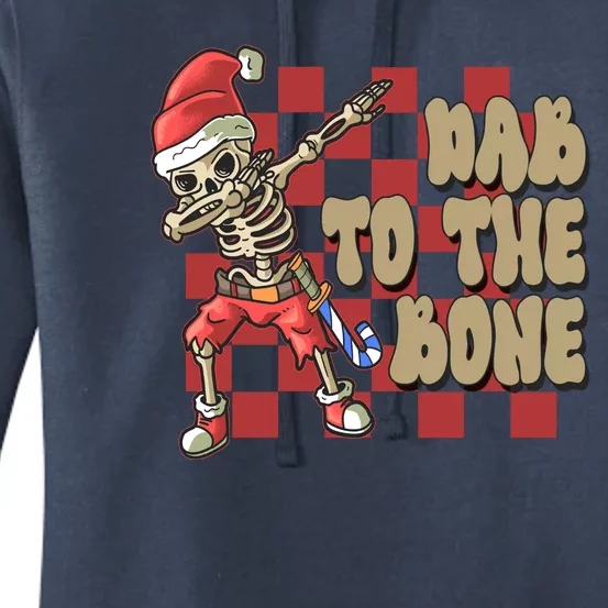 Dab To The Bone Funny Halloween Skeleton Women's Pullover Hoodie