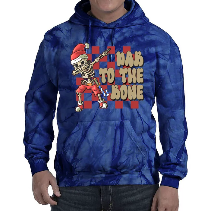 Dab To The Bone Funny Halloween Skeleton Tie Dye Hoodie