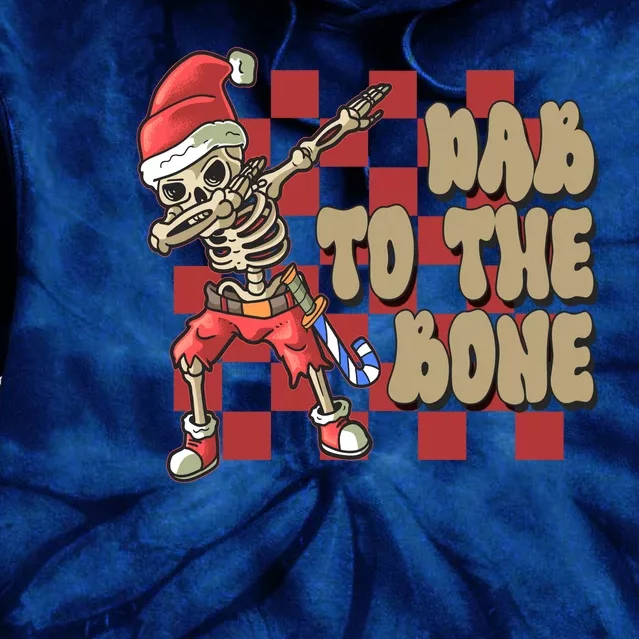 Dab To The Bone Funny Halloween Skeleton Tie Dye Hoodie