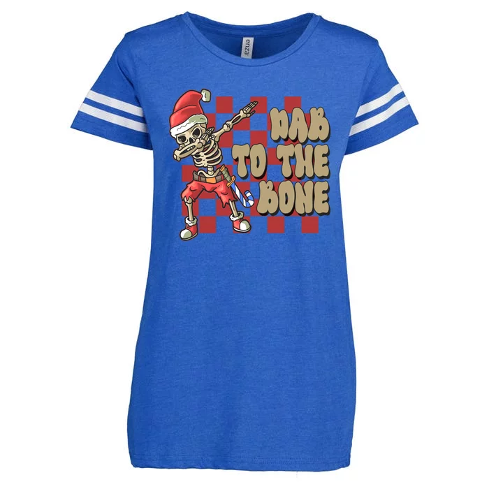 Dab To The Bone Funny Halloween Skeleton Enza Ladies Jersey Football T-Shirt