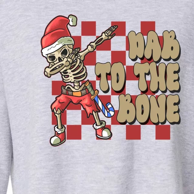 Dab To The Bone Funny Halloween Skeleton Cropped Pullover Crew