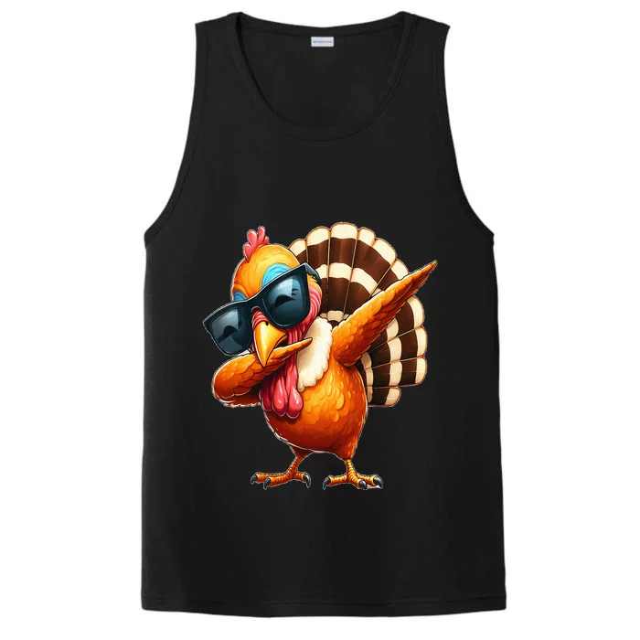 Dabbing Turkey Thanksgiving Day Pilgrim Performance Tank