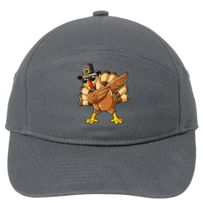 Dabbing Turkey Thanksgiving Day Pilgrim 7-Panel Snapback Hat