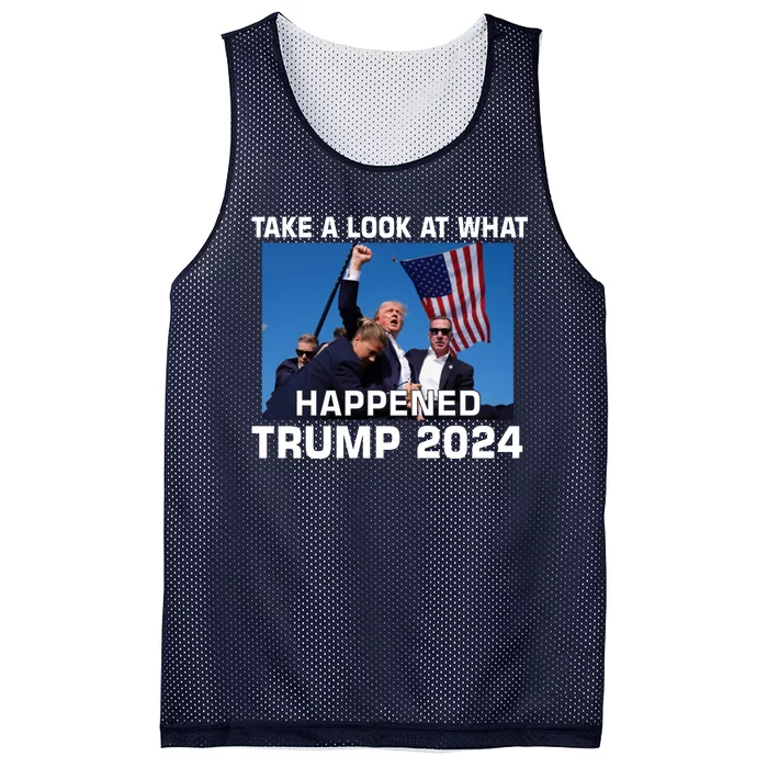 Donald Trump Take A Look What Happened I DonT Die Easily Mesh Reversible Basketball Jersey Tank