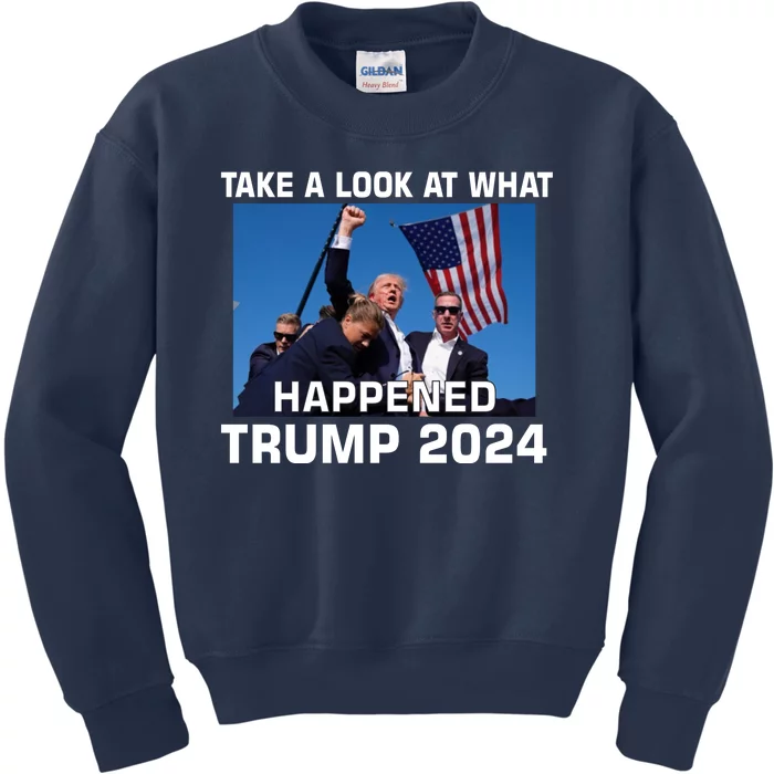 Donald Trump Take A Look What Happened I DonT Die Easily Kids Sweatshirt