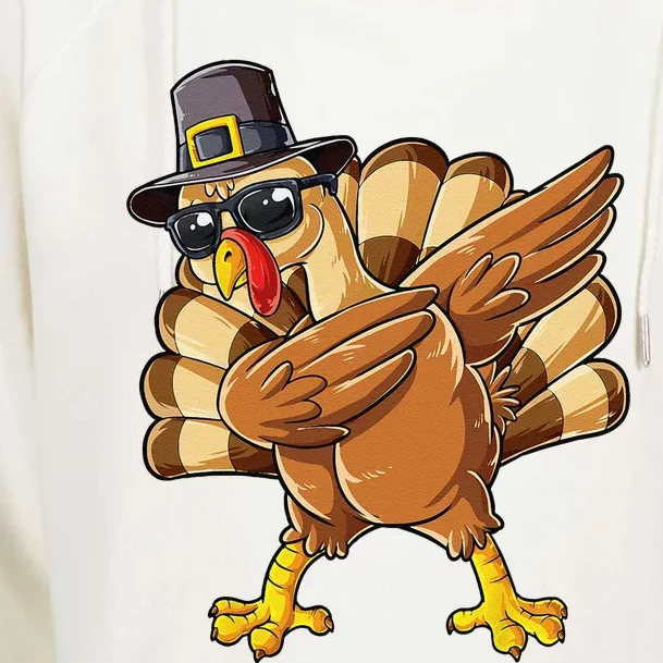 Dabbing Turkey Thanksgiving Day Pilgrim Funny Dab Womens Funnel Neck Pullover Hood