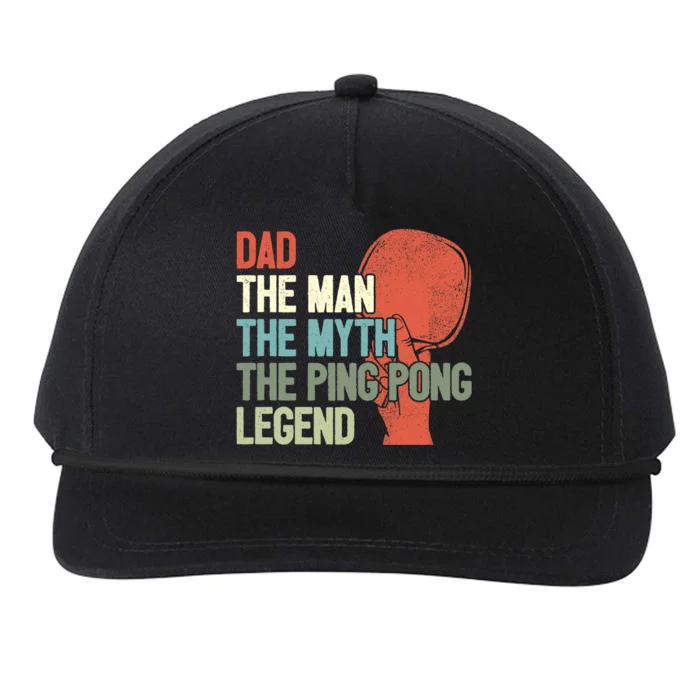 Dad Table Tennis Player Father Ping Pong Daddy PingPong Premium Snapback Five-Panel Rope Hat