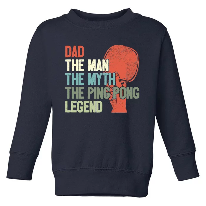 Dad Table Tennis Player Father Ping Pong Daddy PingPong Premium Toddler Sweatshirt