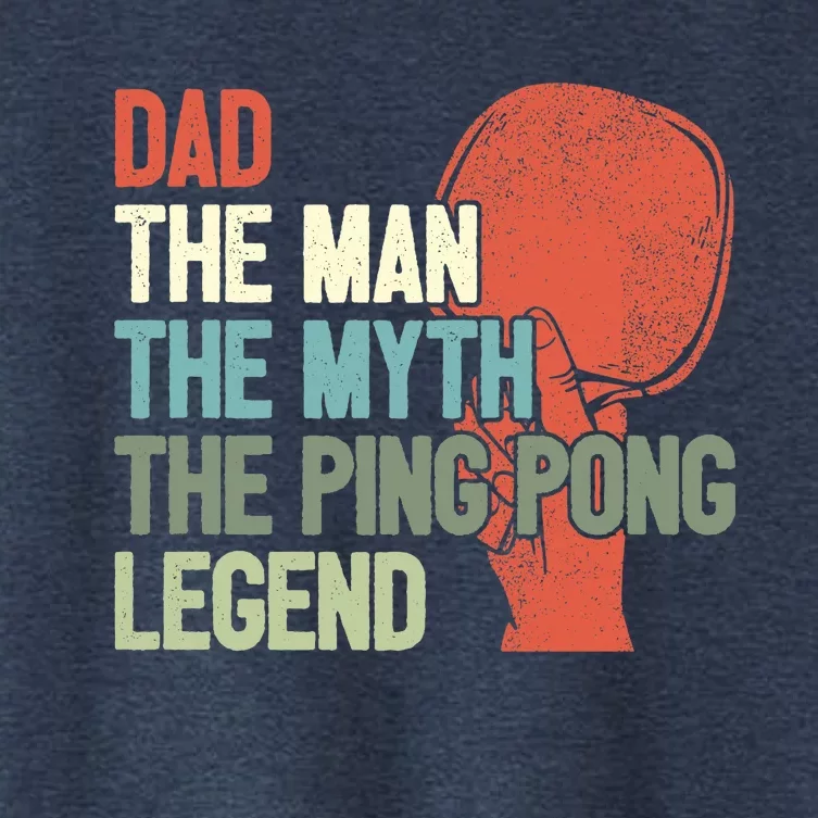 Dad Table Tennis Player Father Ping Pong Daddy PingPong Premium Women's Crop Top Tee