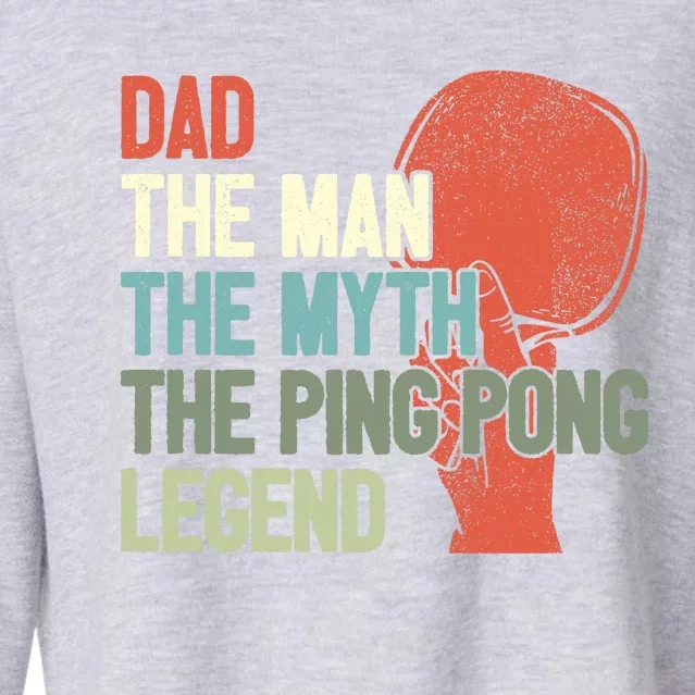 Dad Table Tennis Player Father Ping Pong Daddy PingPong Premium Cropped Pullover Crew