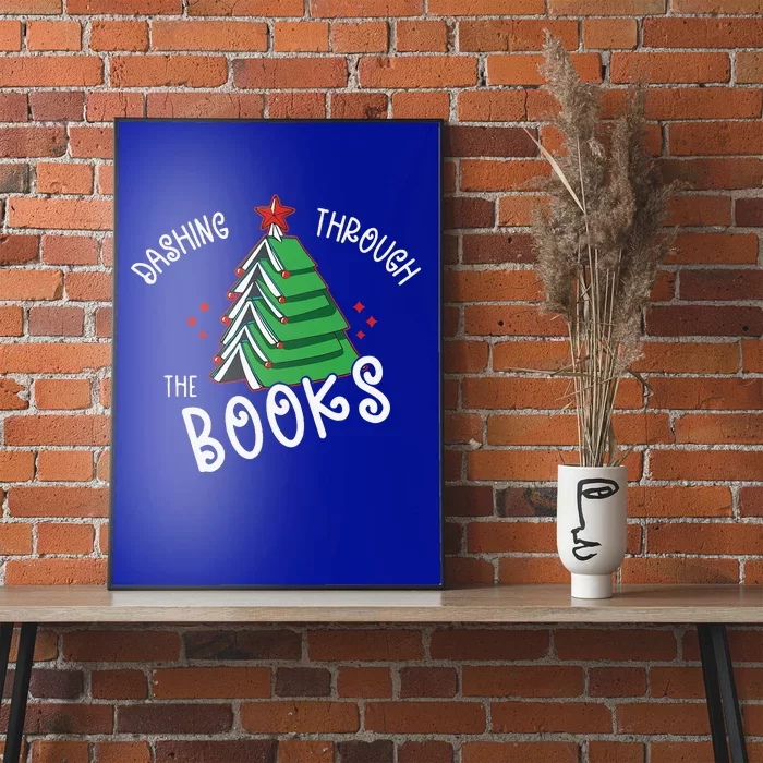 Dashing Through The Books Christmas Tree Poster