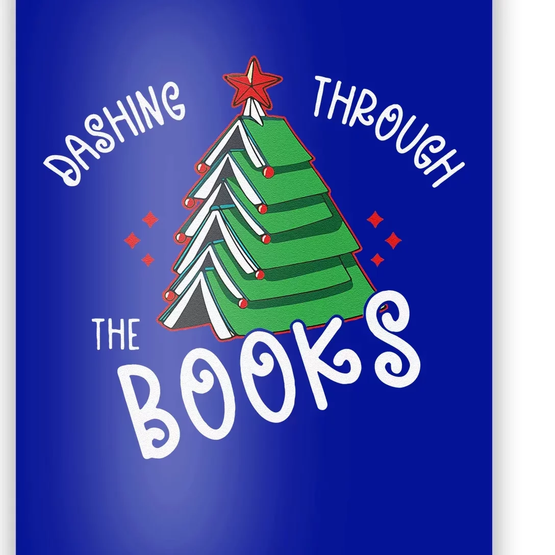 Dashing Through The Books Christmas Tree Poster