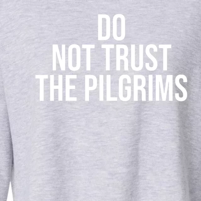 Don't Trust The Pilgrims Thanksgiving Native American Cropped Pullover Crew