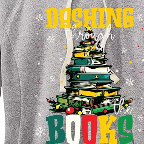 Dashing Through The Books Christmas Book Lovers Librarian Women's Fleece Hoodie