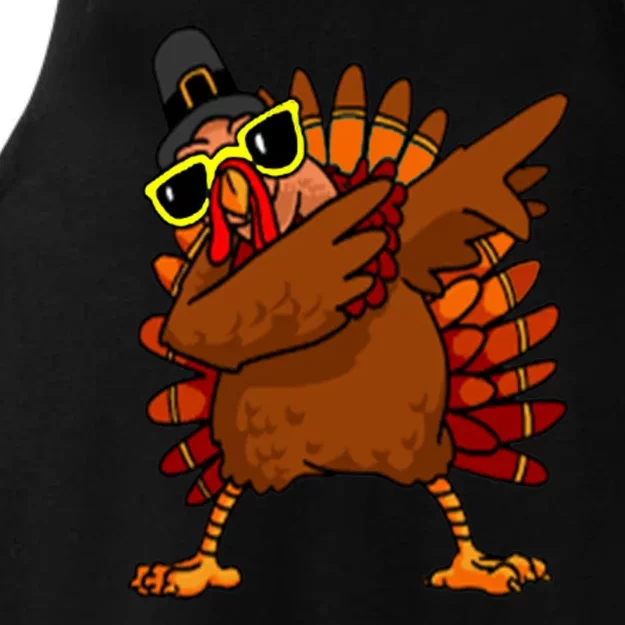 Dabbing Turkey, Thanksgiving Funny Cute Ladies Tri-Blend Wicking Tank