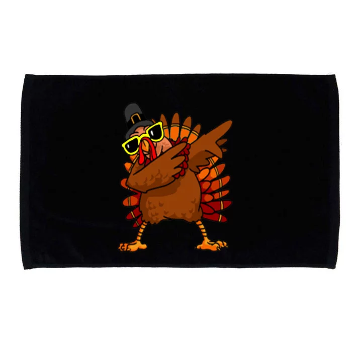 Dabbing Turkey, Thanksgiving Funny Cute Microfiber Hand Towel