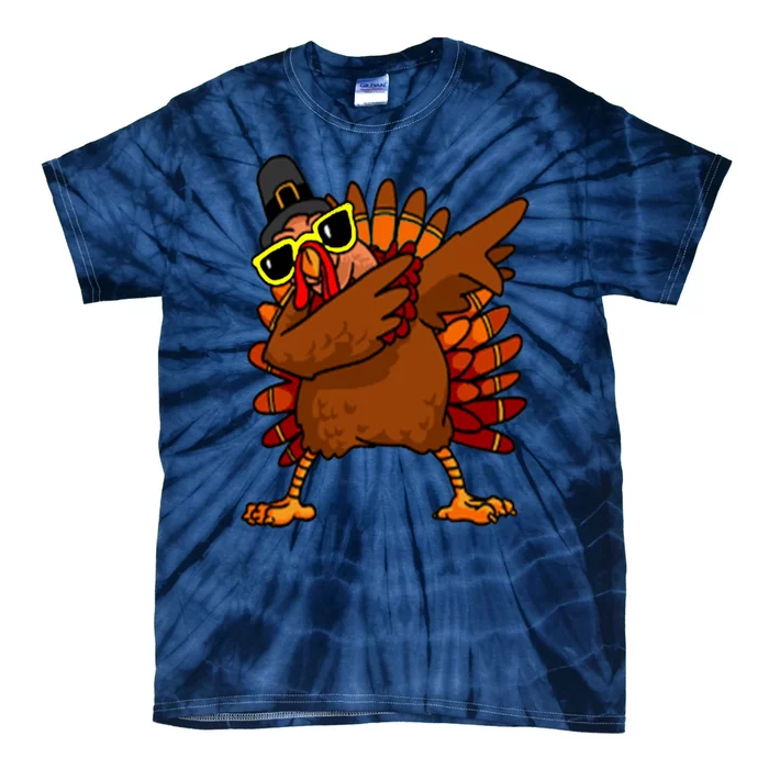 Dabbing Turkey, Thanksgiving Funny Cute Tie-Dye T-Shirt