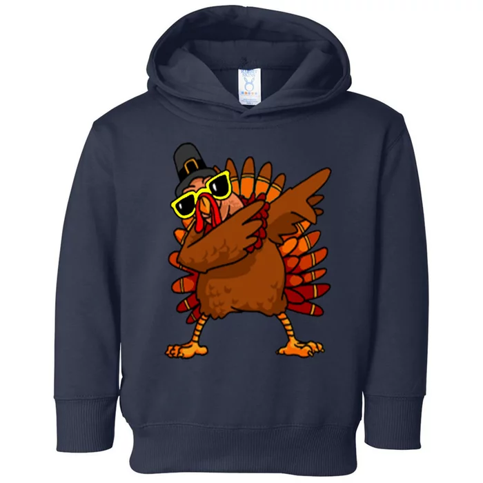 Dabbing Turkey, Thanksgiving Funny Cute Toddler Hoodie