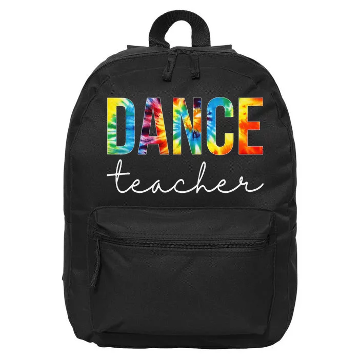 Dance Teacher Tie Dye Appreciation Day Hello Back To School 16 in Basic Backpack