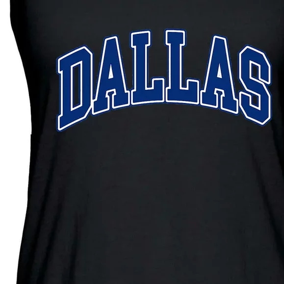 Dallas Texas Throwback Design Print Classic Ladies Essential Flowy Tank