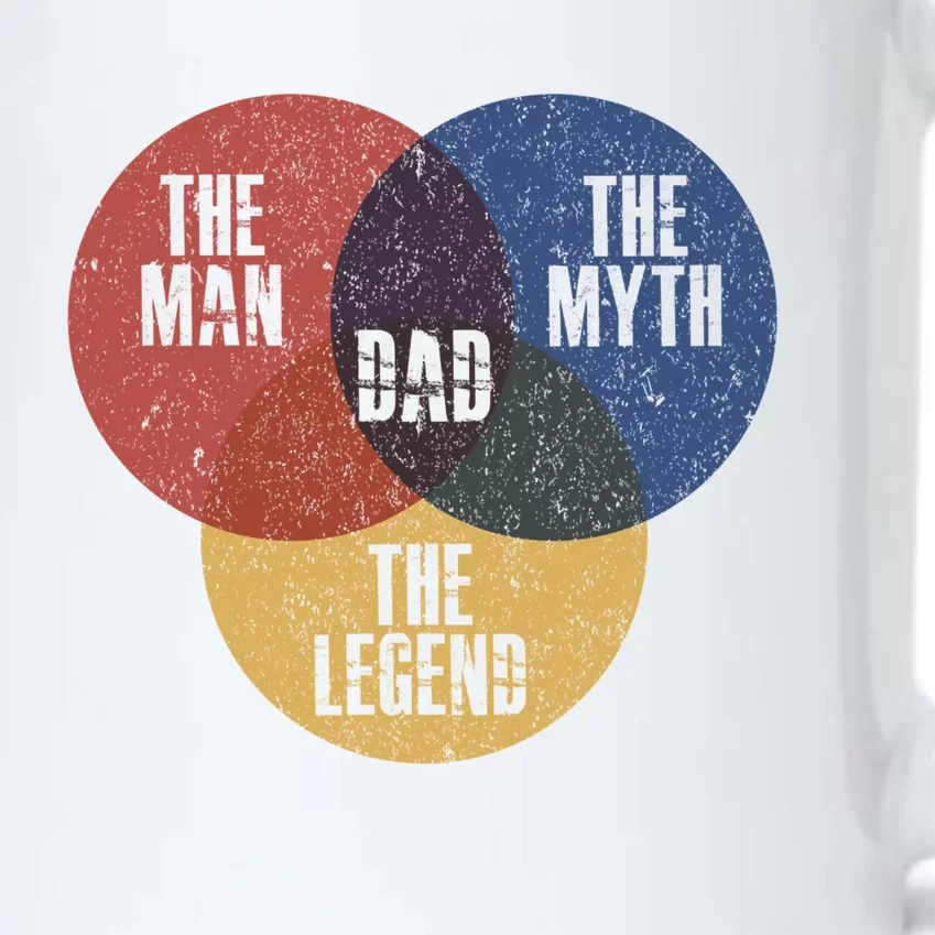 Dad The The Myth The Legend Gift Black Color Changing Mug