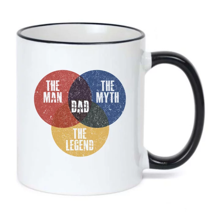 Dad The The Myth The Legend Gift Black Color Changing Mug