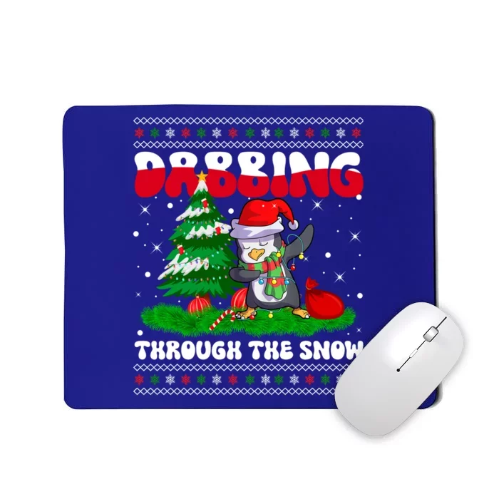 Dabbing Through The Snow Dab Dance Penguin Christmas Lights Great Gift Mousepad