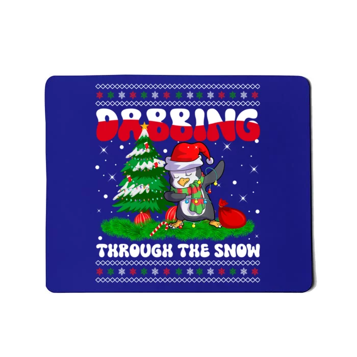 Dabbing Through The Snow Dab Dance Penguin Christmas Lights Great Gift Mousepad