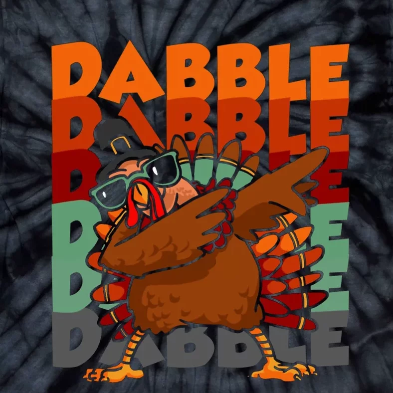 Dabbing Turkey Thanksgiving Dabble Dabble Tie-Dye T-Shirt