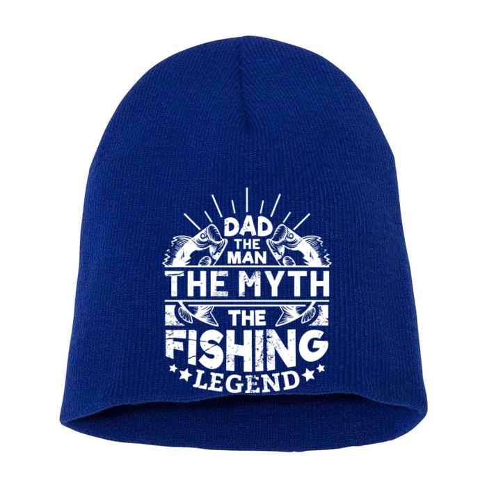 Dad The The Myth The Fishing Legend Gift Short Acrylic Beanie