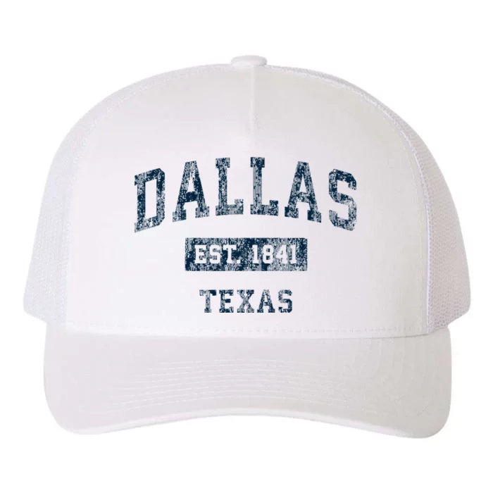 Dallas Texas Tx Vintage Sports Design Yupoong Adult 5-Panel Trucker Hat