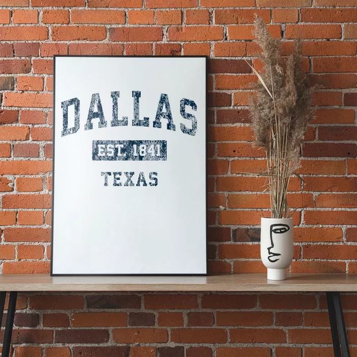 Dallas Texas Tx Vintage Sports Design Poster