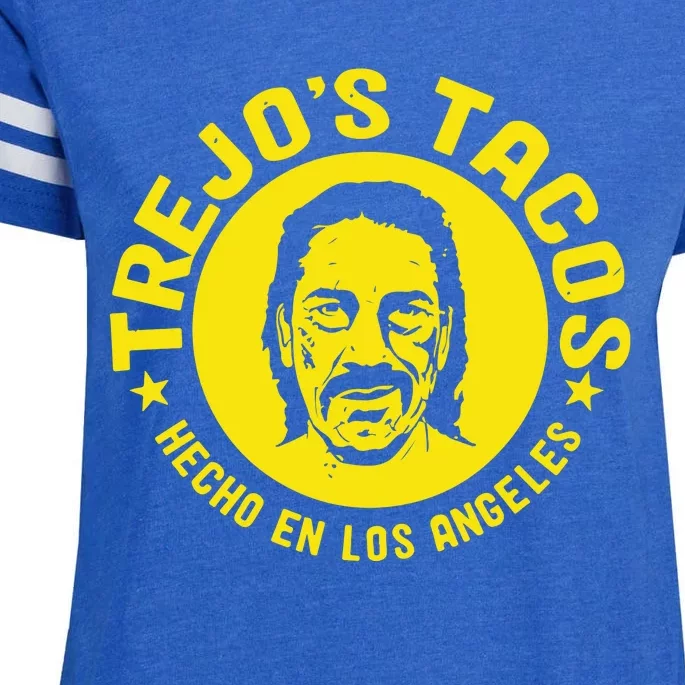 Danny TrejoS Tacos Hecho En Los Angeles Enza Ladies Jersey Football T-Shirt